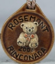 Artesania Rinconada 2002RosemontBearBrown Bear RARE Medallion 2002 Rosemont Brown