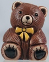 Artesania Rinconada 327 Teddy Bear Adult wth Yellow Tie Figurine