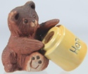 Artesania Rinconada 331A Bear Baby with Honey Pot Lid 1999 Figurine