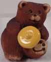 Artesania Rinconada 331B Bear Baby with Honey Pot Lid 1999 Figurine