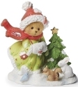 Cherished Teddies 137976N Emma & Animals Dated New for 2024 Annual Christmas Figurine