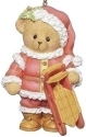 Cherished Teddies 137979N Bear in Santa Suit Holding Sled Ornament 2024
