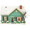 Peanuts by Department 56 6013660 Blue House on James Street Lighted Building