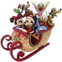 Jim Shore Disney 6016883N Mickey and Friends Christmas Sleigh Figurine