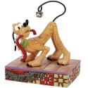 Jim Shore Disney 6016885N Pluto Christmas Bell on Tail Figurine