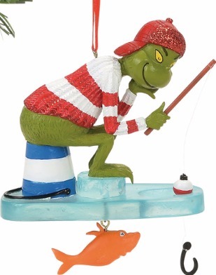 Grinch by Department 56 4056983 Ice Fishing Ornament Dept
