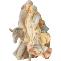 Foundations 6016864N Holy Family with Donkey Figurine