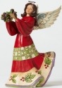 Jim Shore 4047761 Red Green Angel w H Figurine