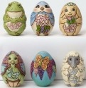 Jim Shore 4051405 6 Assorted Character Eggs Figurine