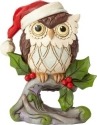 Jim Shore 6001498 Christmas Owl on Branch Mini Figurine