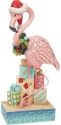 Jim Shore 6008934 Christmas Flamingo Figurine