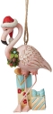 Jim Shore 6008939 Christmas Flamingo Ornament
