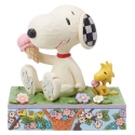 Peanuts by Jim Shore 6014349 Snoopy and Woodstock Eating Ice Cream Figurine