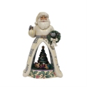 Jim Shore 6015453 Woodland Santa LED Scene Figurine