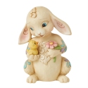 Jim Shore 6015534N Bunny with Chick Mini Figurine