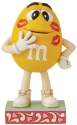 Jim Shore 6016112N M and Ms Yellow Character Kiss Marks Figurine