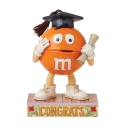 Jim Shore 6016120 M and Ms Orange Graduating Figurine