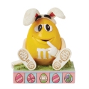 Jim Shore 6016122 M and Ms Yellow Character Bunny Ears Figurine