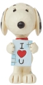 Jim Shore Peanuts 6016260 Snoopy I Love You Sign Mini Figurine