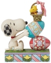 Jim Shore Peanuts 6016262N Snoopy and Woodstock Stack Figurine