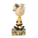 Peanuts by Jim Shore 6016270N Snoopy on Charlie Brown's Head Figurine