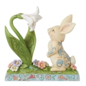 Jim Shore 6016368 Bunny and Easter Lily Figurine