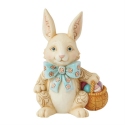 Jim Shore 6016369N Easter Bunny with Bow Pint Size Figurine