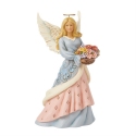 Jim Shore 6016370 Angel with Flower Basket Figurine