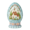 Jim Shore 6016371 Egg with Church Scene Figurine