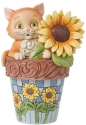 Jim Shore 6016387 Cat in Flowerpot Figurine