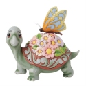 Jim Shore 6016388 Turtle with Flowers Figurine