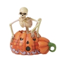 Jim Shore 6016643N Skeleton Stepping Out Of Pumpkin Figurine