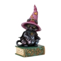 Jim Shore 6016645 Black Cat Sitting on Book Figurine