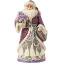 Jim Shore 6017004 Purple Santa Figurine