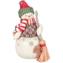 Jim Shore 6017014 Snowman with Dog Peeking Figurine