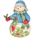 Jim Shore 6017015N Snowman Evergreen Sprig Figurine