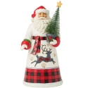 Jim Shore 6017023N Highland Glen Santa Holding Sisal Tree Figurine