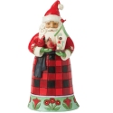 Jim Shore 6017024N Highland Glen Santa Holding Cardinal Figurine