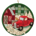 Jim Shore 6017031N Highland Glen Red Truck Ornament