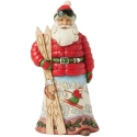 Jim Shore 6017037N Lodge Santa with Skis Figurine