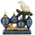 Jim Shore 6017042N Blue and Gold Hope Dove Figurine