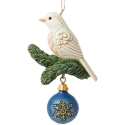 Jim Shore 6017050 Blue and Gold Dove Ornament