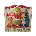 Jim Shore Dr Seuss 6017056N Grinch with Max and Cindy Figurine