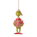 Jim Shore Dr Seuss 6017074N Grinch with Book Ornament