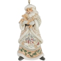 Jim Shore 6017181 Woodland Santa Holding Fawn Ornament