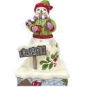 Jim Shore 6017220 Snowman with Hershey Sign Figurine