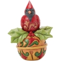 Jim Shore 6017279N Cardinal on Jingle Bell Figurine