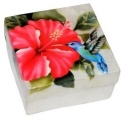 Kubla Crafts Capiz 1046N Hummingbird Capiz Box