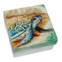 Kubla Crafts Capiz 1062 Sea Turtle Capiz Box