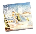 Kubla Crafts Capiz 1064 Winter Church Capiz Box